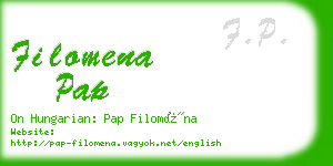 filomena pap business card